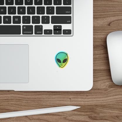 Holographic Alien Head Sticker from The Aliens Are Here