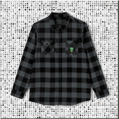 Cozy Alien Flannel Shirt - Unisex Black and Green Checkered Design, Perfect for Casual Wear, Gifts for Outdoorsy Friends, Halloween, [...]