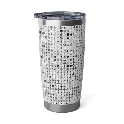Crop Circles Vagabond 20oz Tumbler, Travel Mug, Stylish Drinkware, Adventure Companion, Unique Gift for Travelers, Modern Design