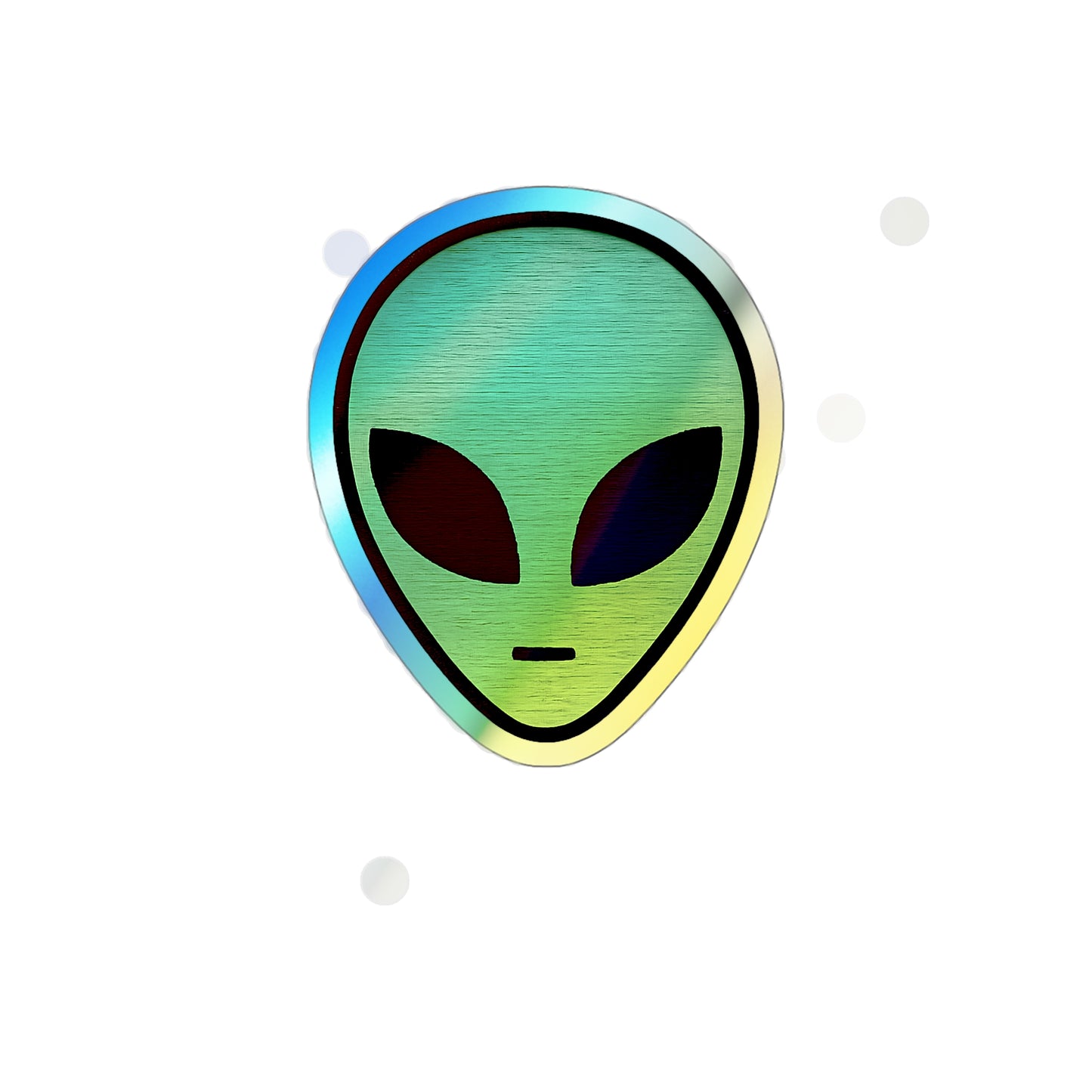 Holographic Alien Head Sticker from The Aliens Are Here