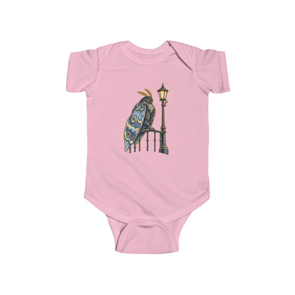 Vintage Owl on Lamppost Baby Bodysuit — Cute Nighttime Nursery Onesie