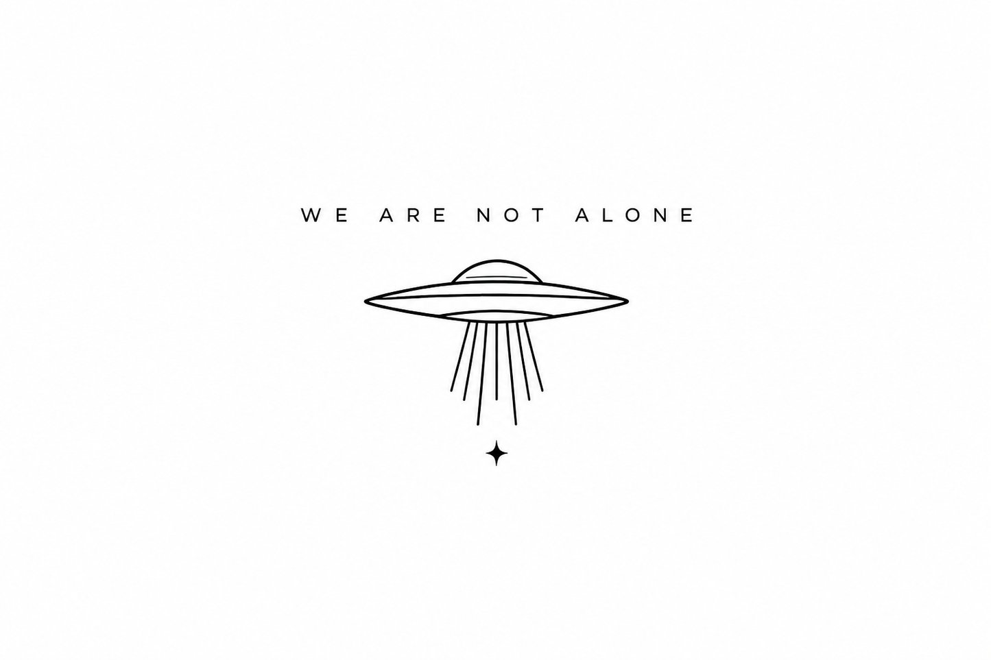 WE ARE NOT ALONE Holographic Decal
