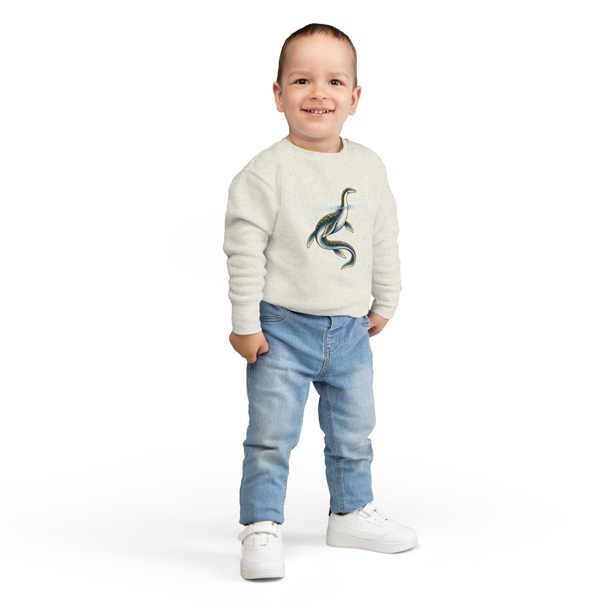 Toddler Sweatshirt — Playful Loch Ness Monster Graphic Pullover