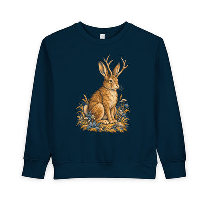 Cryptid jackalope toddler sweatshirt from the Cool Cryptids collection