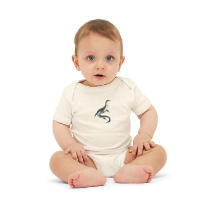 Baby One-Piece with Minimalist Sea Dragon Graphic