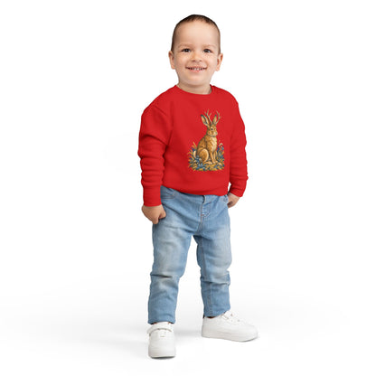 Cryptid jackalope toddler sweatshirt from the Cool Cryptids collection