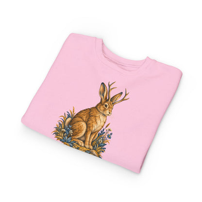 Cryptid jackalope toddler sweatshirt from the Cool Cryptids collection