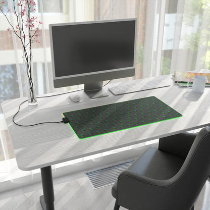 Alien LED Gaming Mouse Pad - Cool Desk Decor for Gamers, Gaming Setup Accessories, Alien Theme Gift, LED Mouse Pad