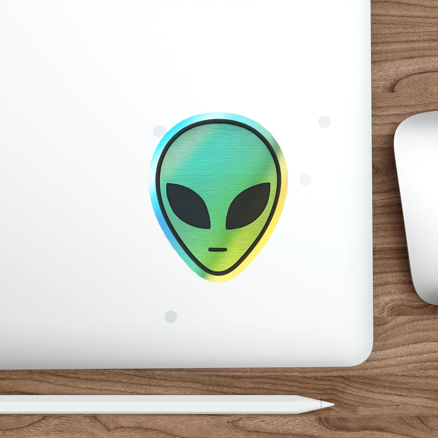 Holographic Alien Head Sticker from The Aliens Are Here