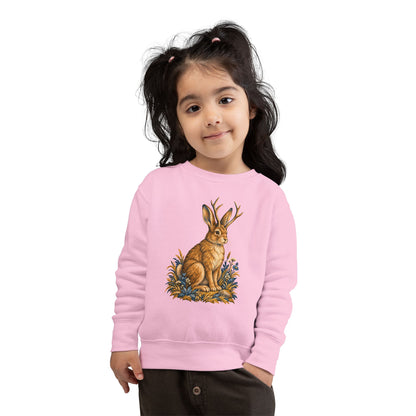 Cryptid jackalope toddler sweatshirt from the Cool Cryptids collection