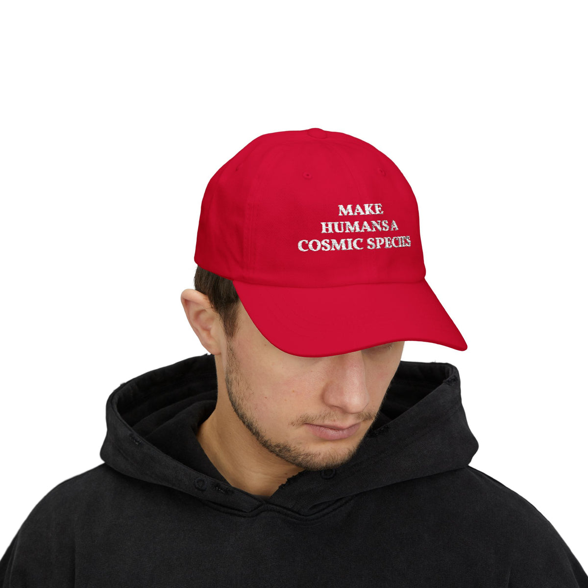 Make Humans a Cosmic Species | Embroidered Dad Cap