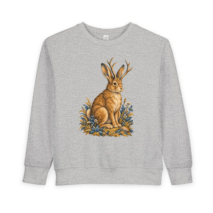 Cryptid jackalope toddler sweatshirt from the Cool Cryptids collection
