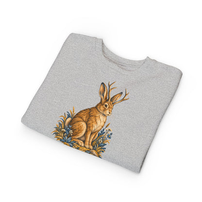 Cryptid jackalope toddler sweatshirt from the Cool Cryptids collection