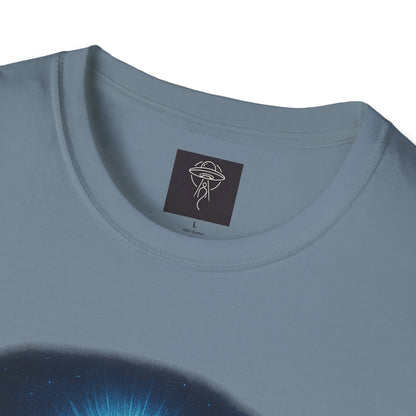 Sacred Glow Unisex T-Shirt, Spiritual Tee, Jesus Graphic Shirt, Inspirational Apparel, Christian Gift, Casual Wear, UFO