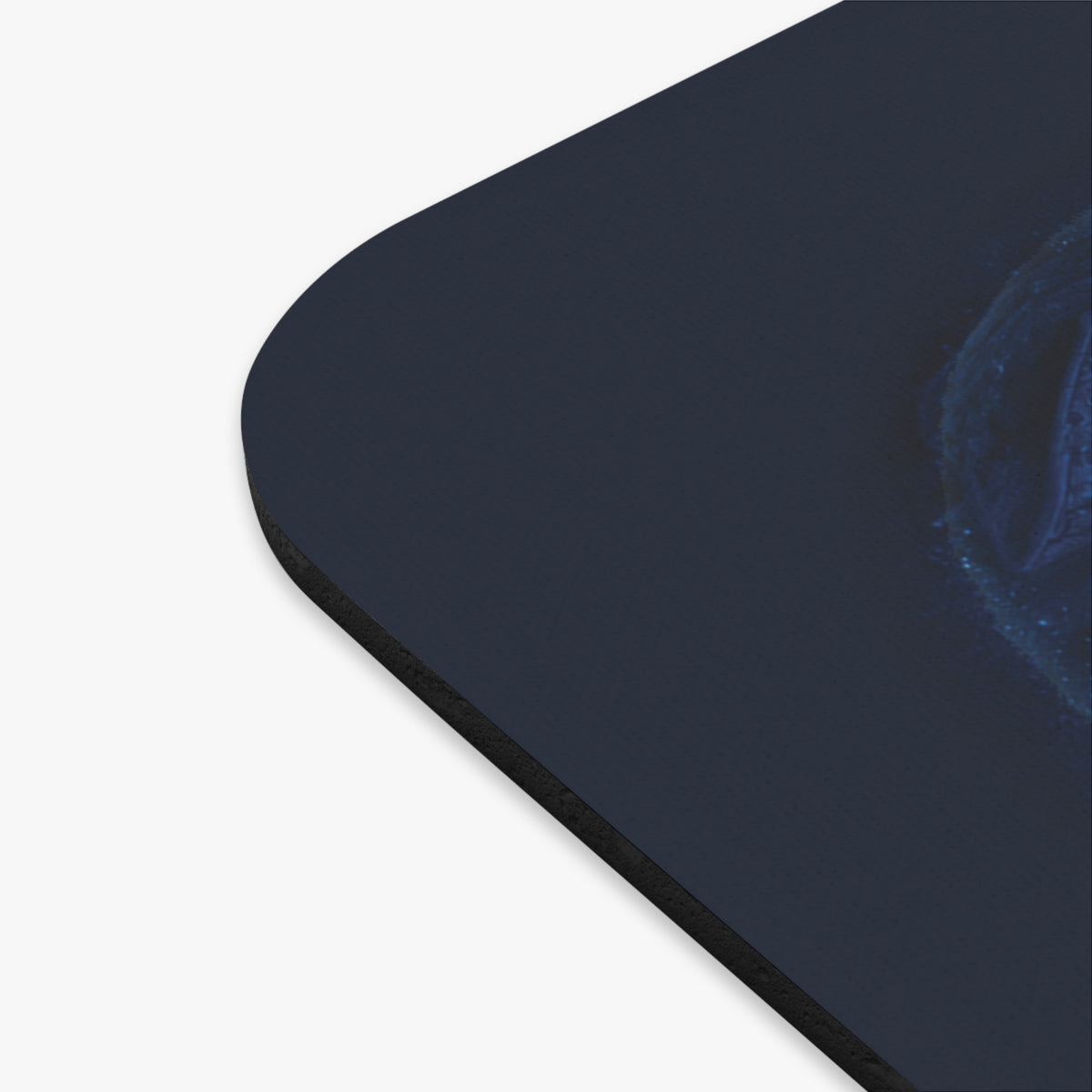 Cosmic Jesus Blue Glow Mouse Pad — Rectangular Gaming Desk Pad