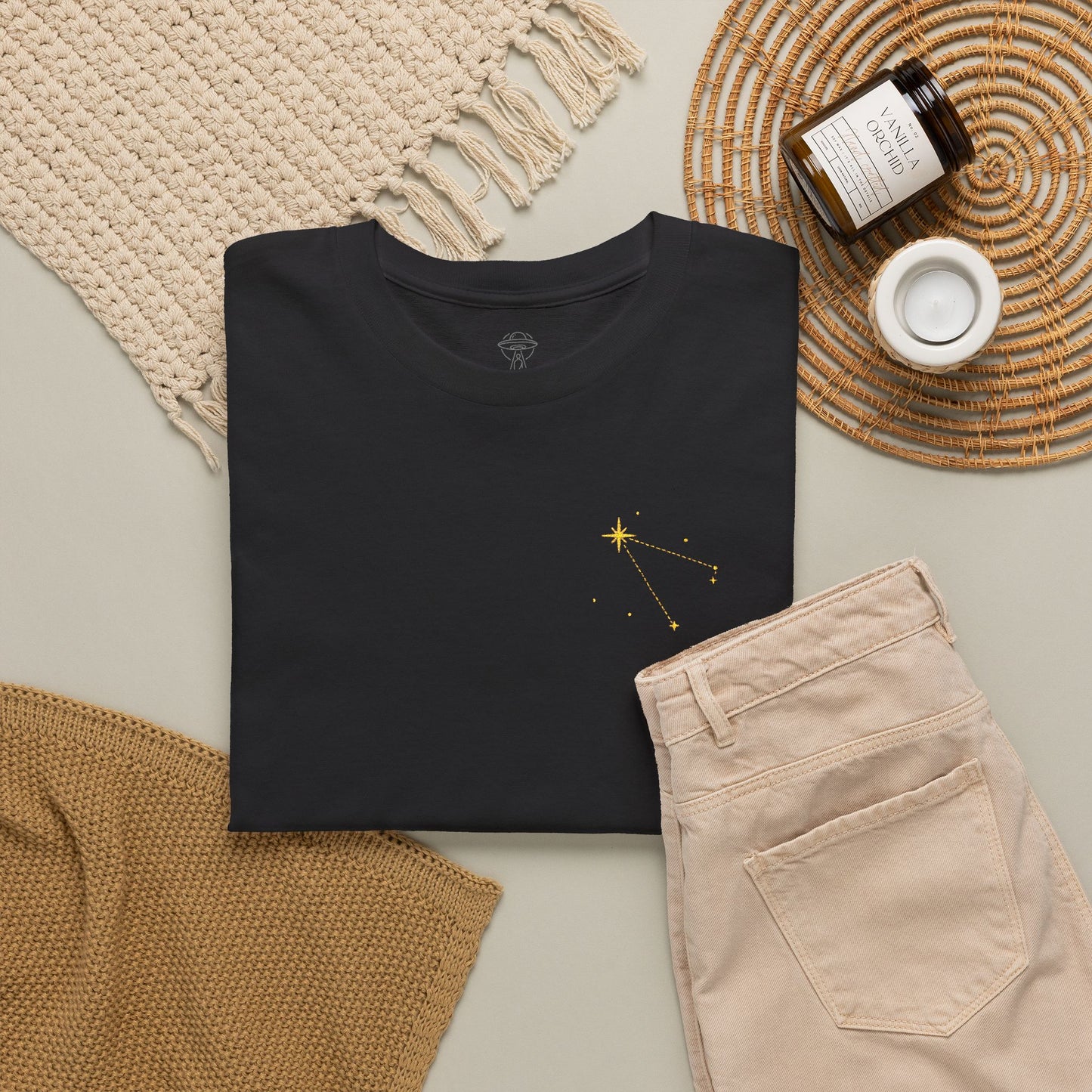 Sirius Star Map Embroidered T-Shirt