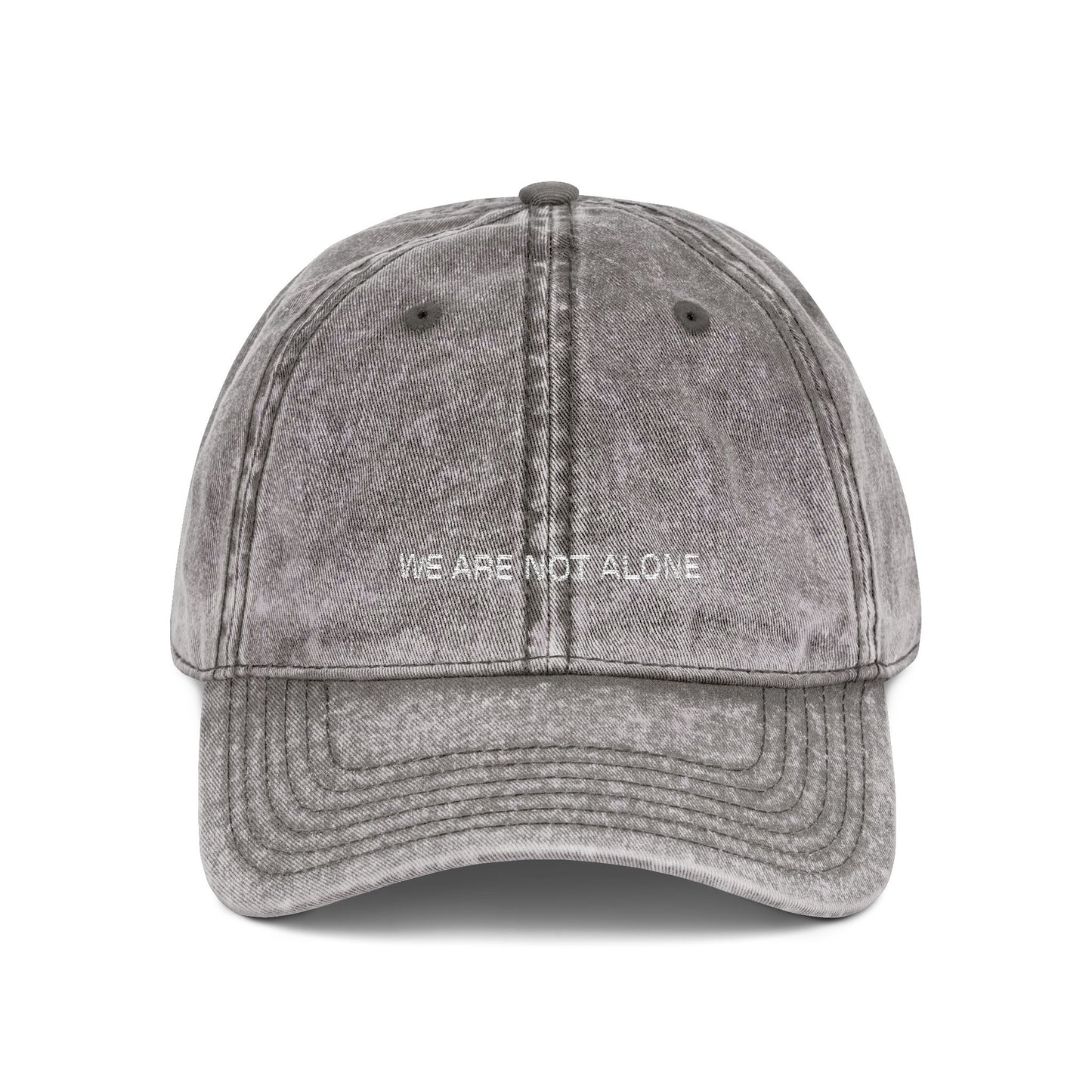 WE ARE NOT ALONE Distressed Hat