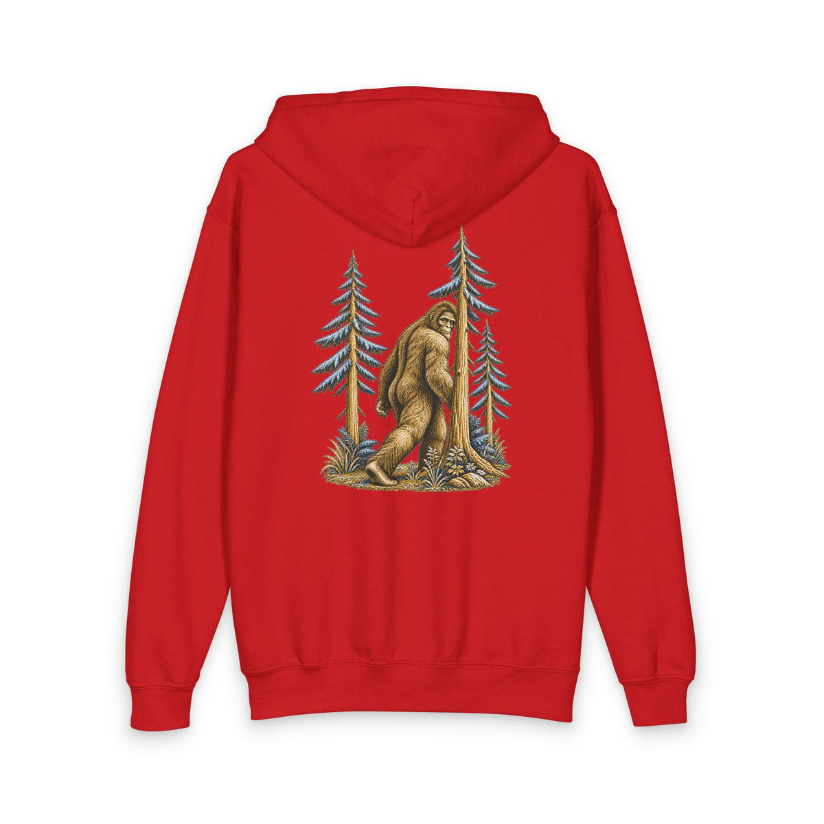 Cryptid Bigfoot youth zip hoodie from the Cool Cryptids collection
