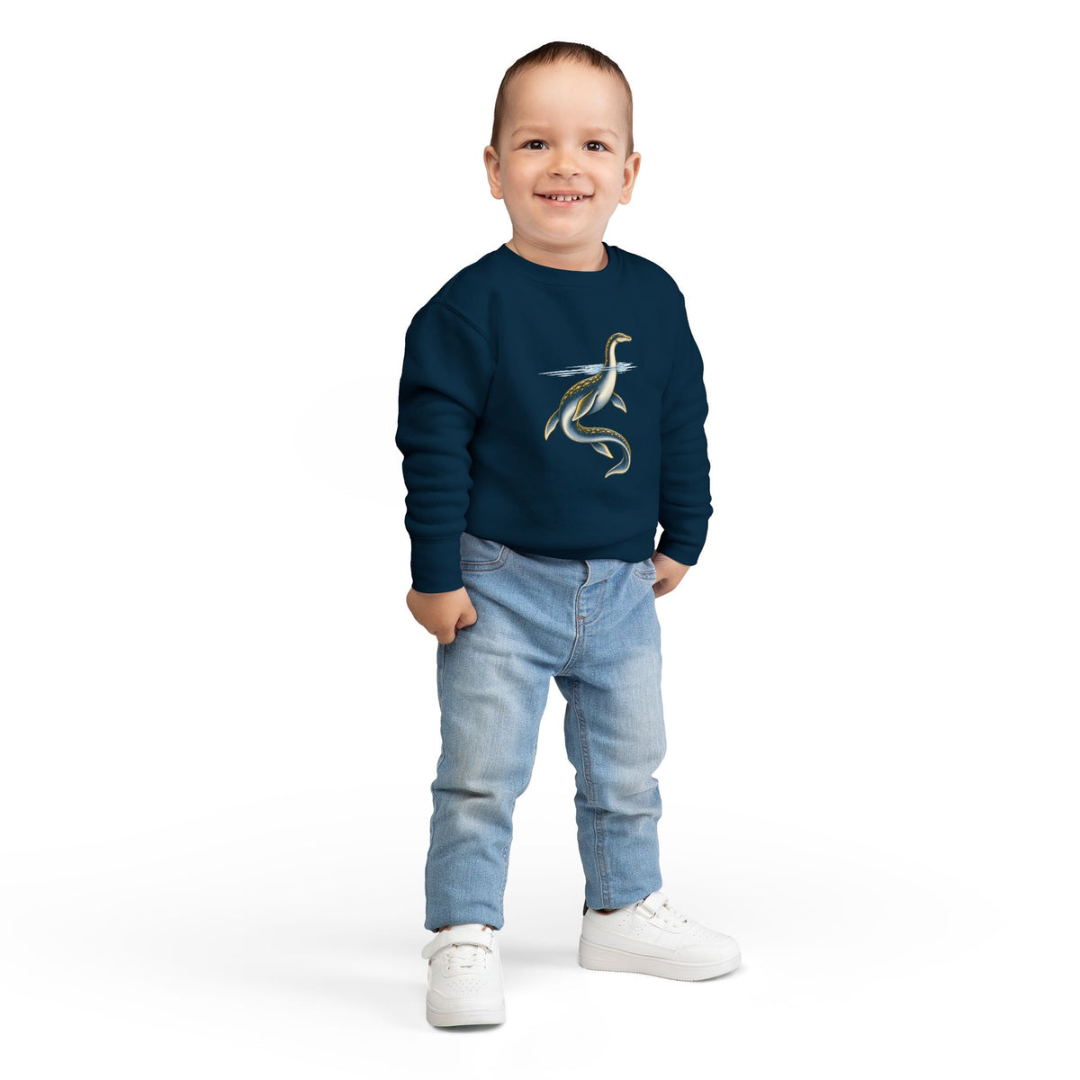 Toddler Sweatshirt — Playful Loch Ness Monster Graphic Pullover