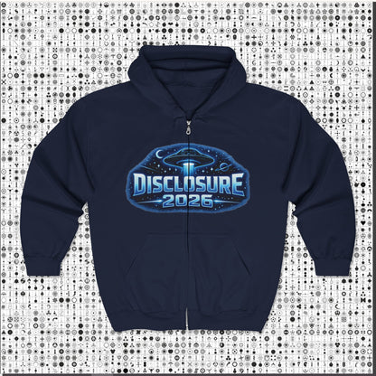 Disclosure 2026 Unisex Full Zip Hoodie – Electric Alien Era Sweatshirt
