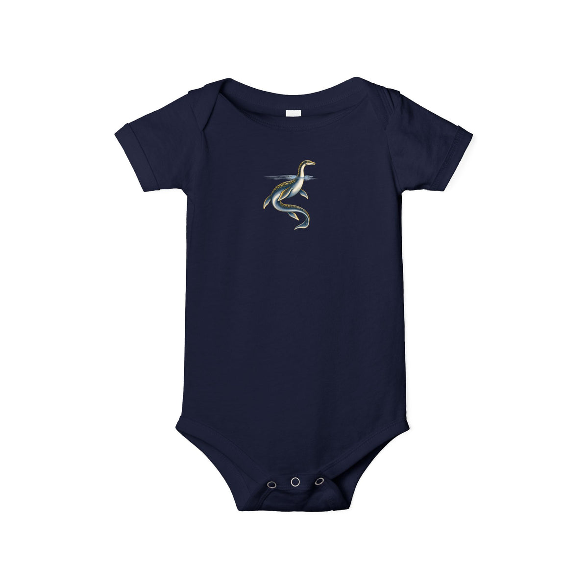 Baby One-Piece with Minimalist Sea Dragon Graphic