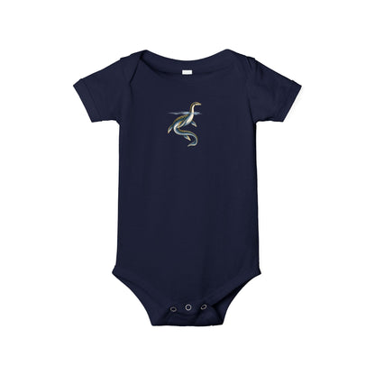 Baby One-Piece with Minimalist Sea Dragon Graphic