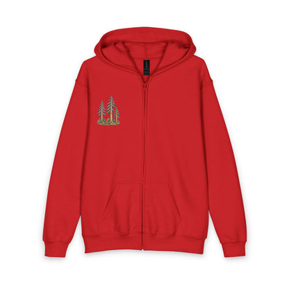 Cryptid Bigfoot youth zip hoodie from the Cool Cryptids collection
