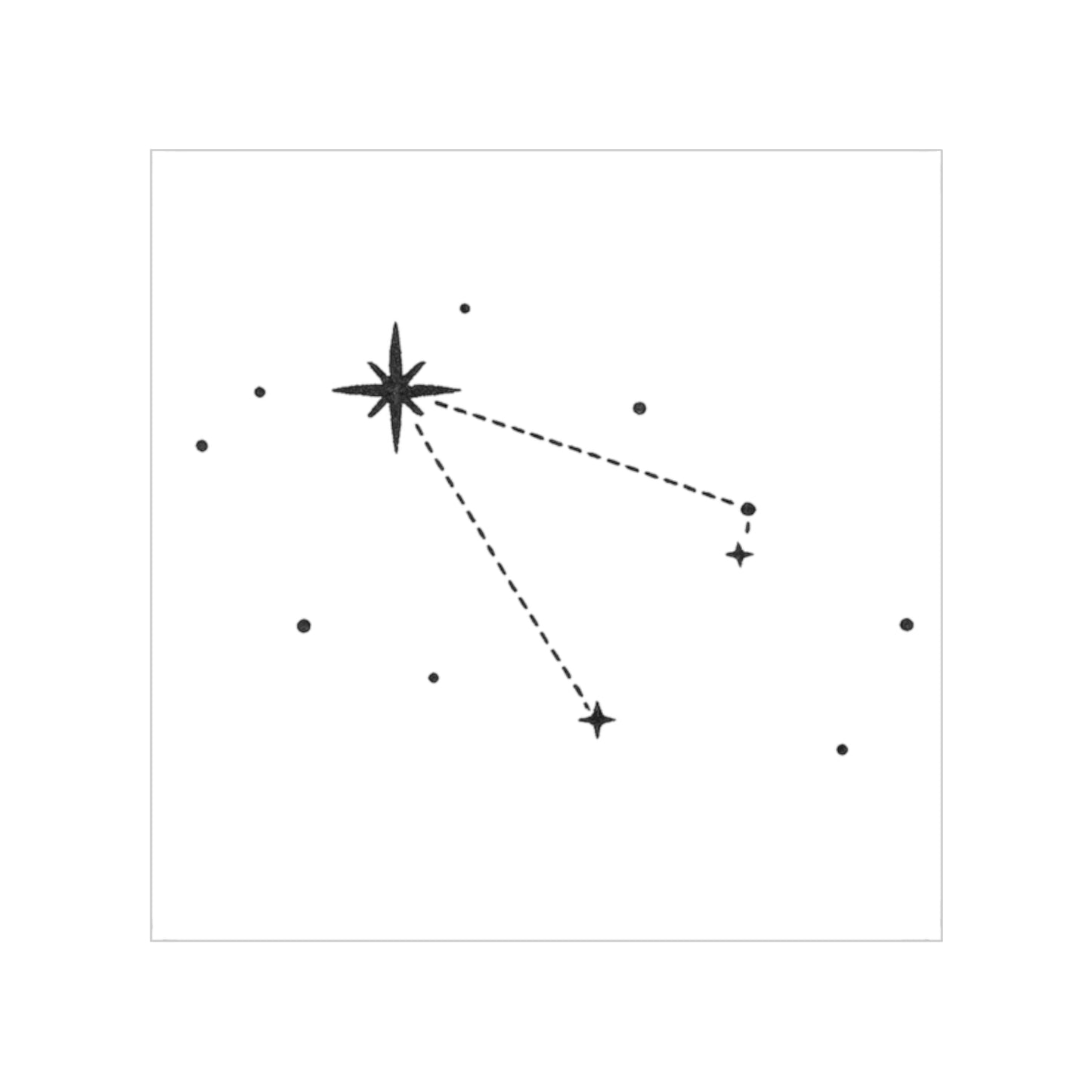 Sirius Star Map Clear Sticker