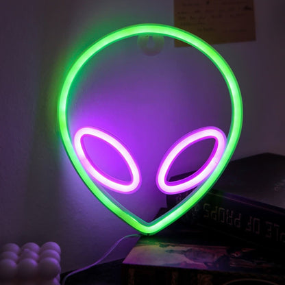 LED Alien Neon Wall Hanging Lamp – Glowing Aliencore Vibes